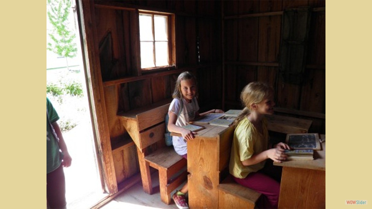 Abby in the one room schoolhouse