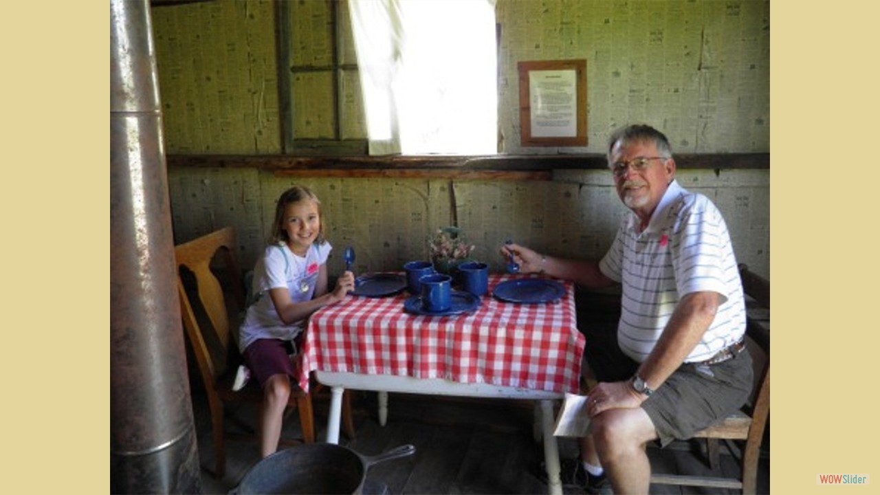 Lunch at Ingalls homestead shanty