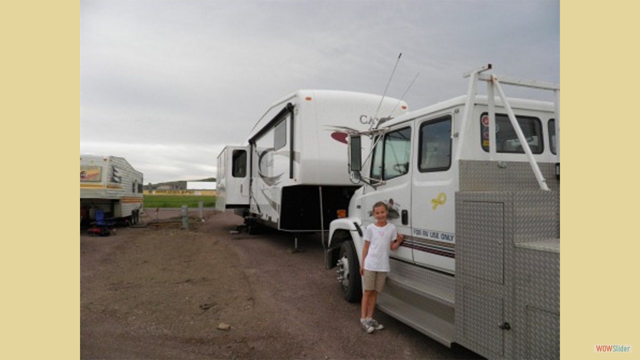Abby with the RV