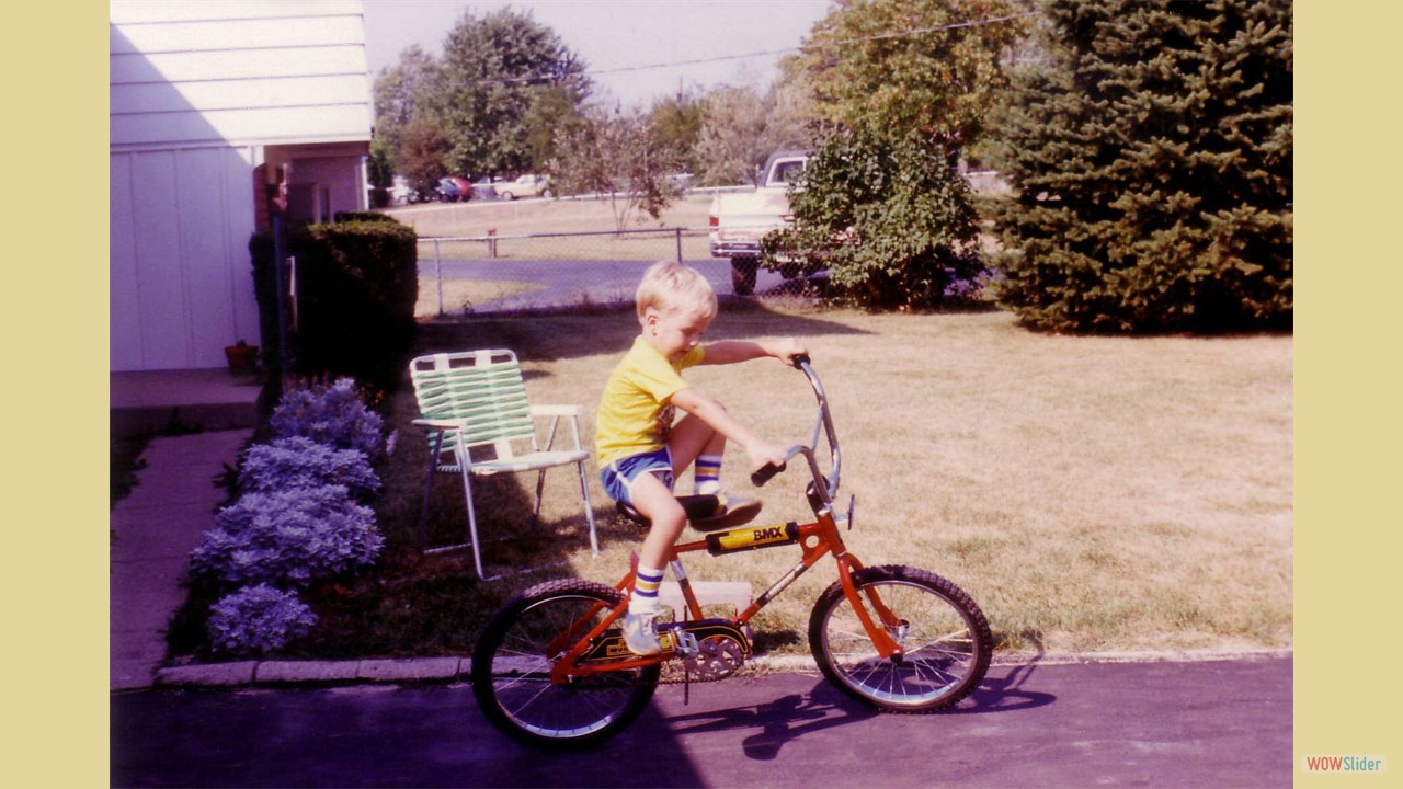 Eric's first bicycle