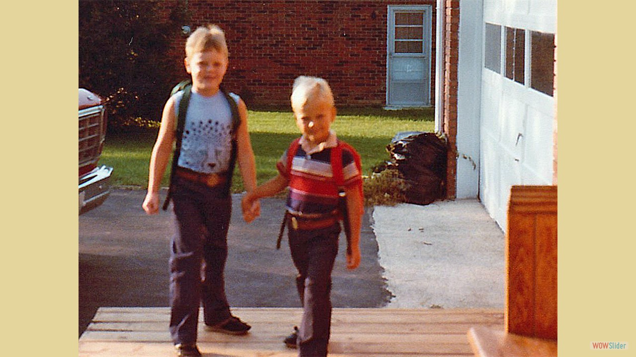 Mike and Eric first day at Weston Elem