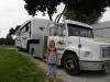 Abby with the Rig at the Tin Cup Campground