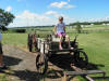 Abby with the manure spreader