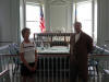 Old Statehouse in Dover -- Kathy and Curt (our guide)